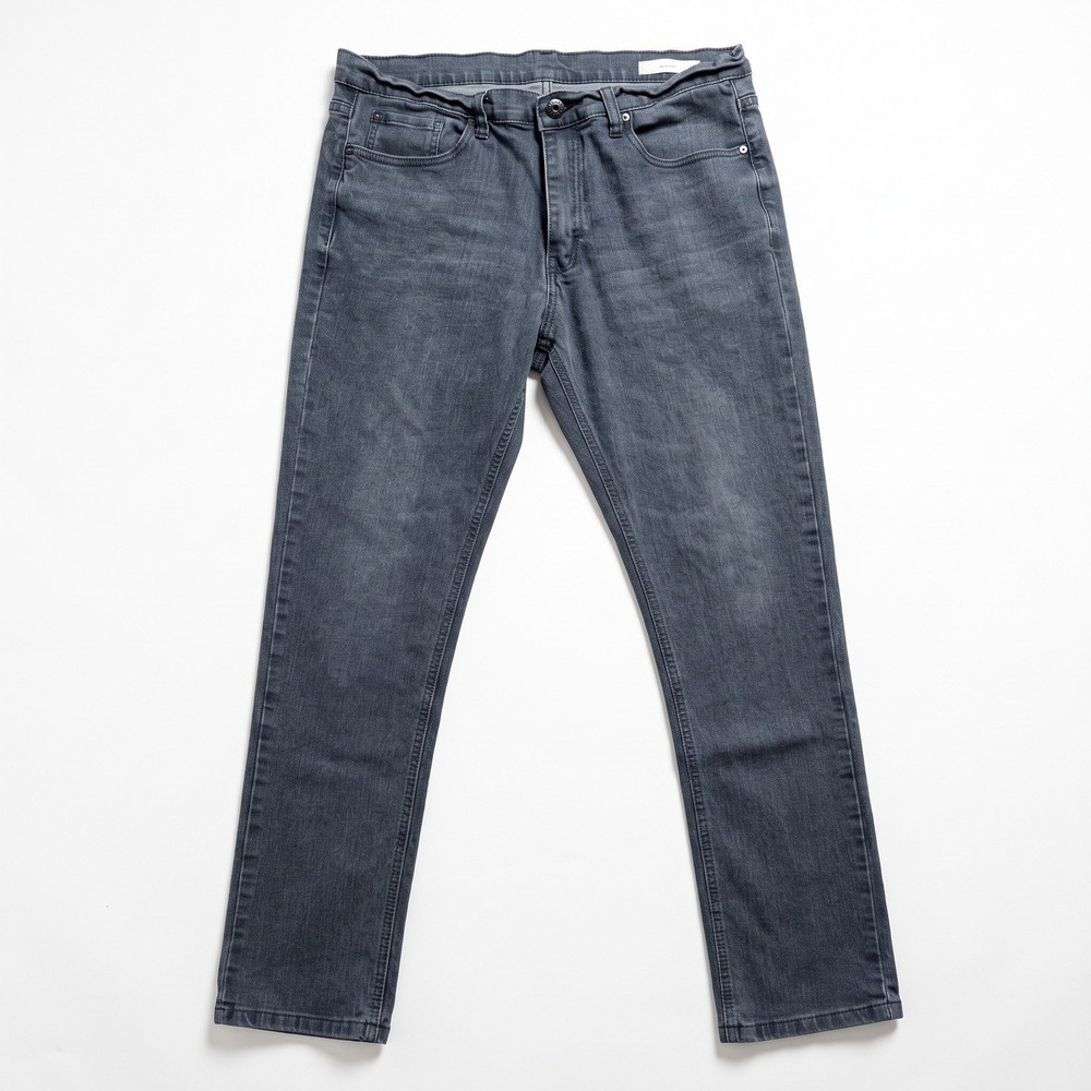 Six Lincoln New York 36x32 Gray Slim Stretch Jeans Mens Casual Minimalist